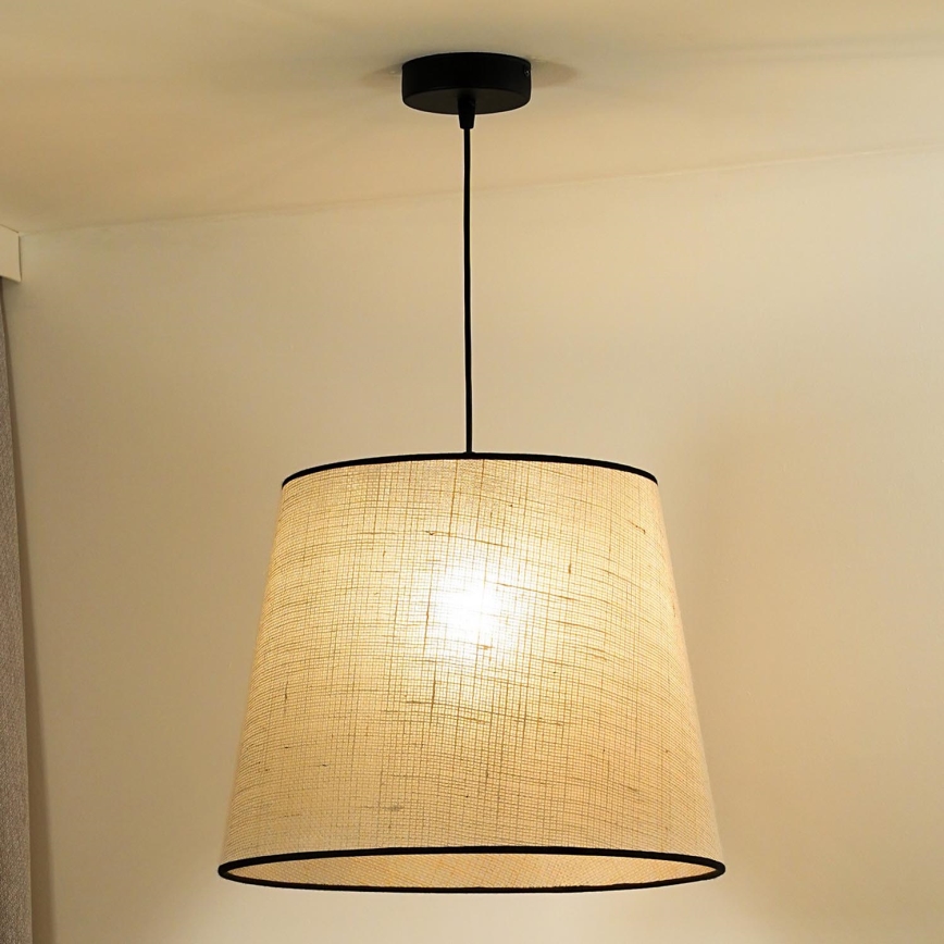 Duolla - Kattokruunu johdossa YUTE 1xE27/15W/230V halkaisija 38 cm harmaa/musta