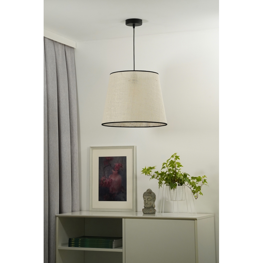Duolla - Kattokruunu johdossa YUTE 1xE27/15W/230V halkaisija 38 cm harmaa/musta