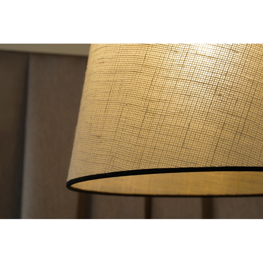 Duolla - Kattokruunu johdossa YUTE 1xE27/15W/230V halkaisija 38 cm harmaa/musta