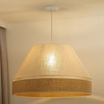 Duolla - Kattokruunu johdossa YUTE AVIGNON 1xE27/15W/230V halkaisija 60 cm harmaa/ruskea