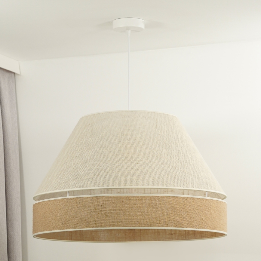 Duolla - Kattokruunu johdossa YUTE AVIGNON 1xE27/15W/230V halkaisija 60 cm harmaa/ruskea