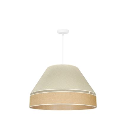 Duolla - Kattokruunu johdossa YUTE AVIGNON 1xE27/15W/230V halkaisija 60 cm harmaa/ruskea