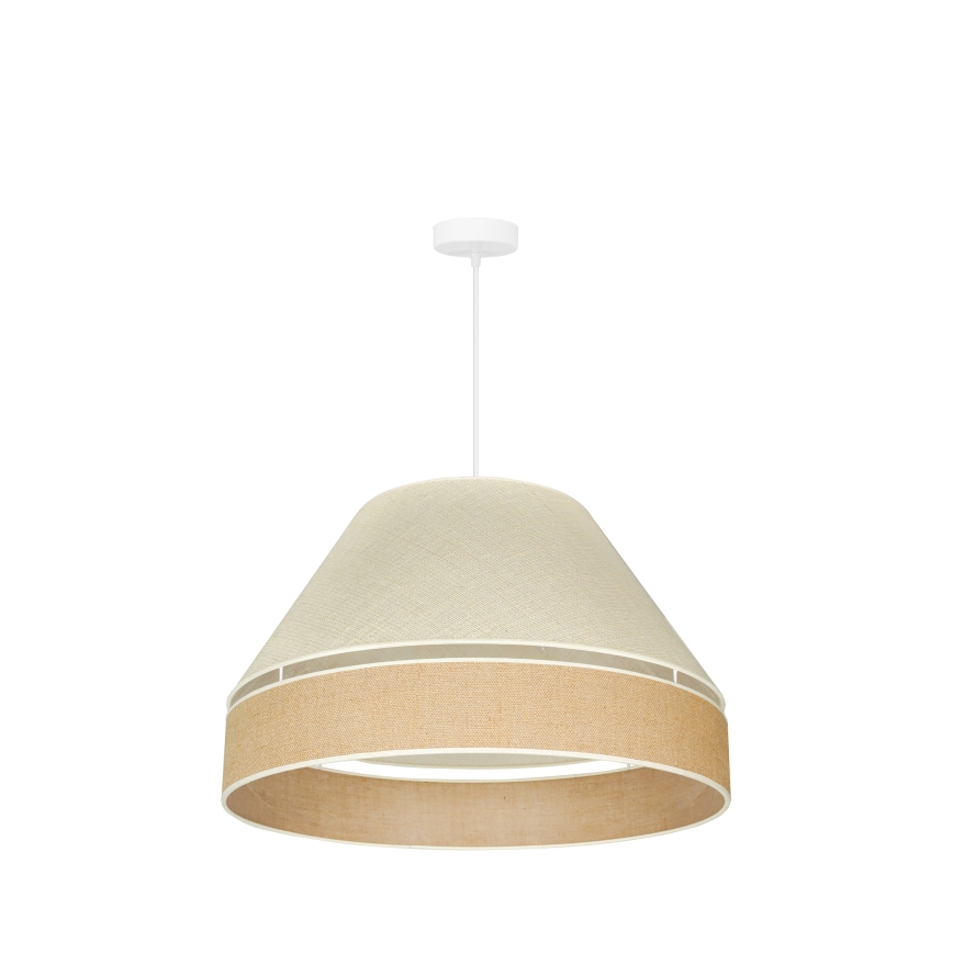 Duolla - Kattokruunu johdossa YUTE AVIGNON 1xE27/15W/230V halkaisija 60 cm harmaa/ruskea