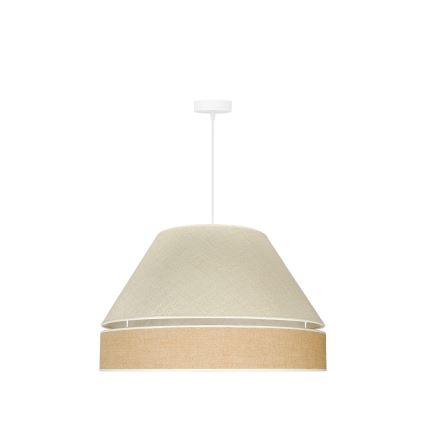 Duolla - Kattokruunu johdossa YUTE AVIGNON 1xE27/15W/230V halkaisija 60 cm harmaa/ruskea