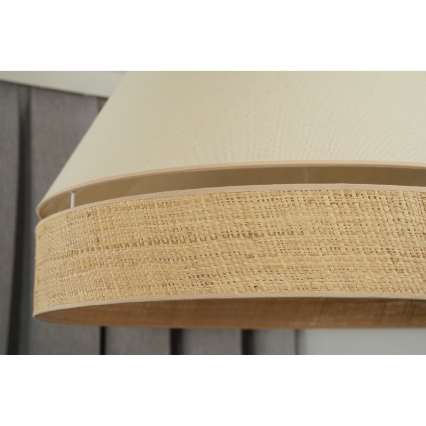 Duolla - Kattokruunu johdossa YUTE AVIGNON 1xE27/15W/230V halkaisija 60 cm kerma/beige