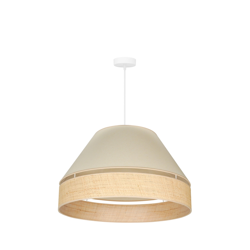 Duolla - Kattokruunu johdossa YUTE AVIGNON 1xE27/15W/230V halkaisija 60 cm kerma/beige