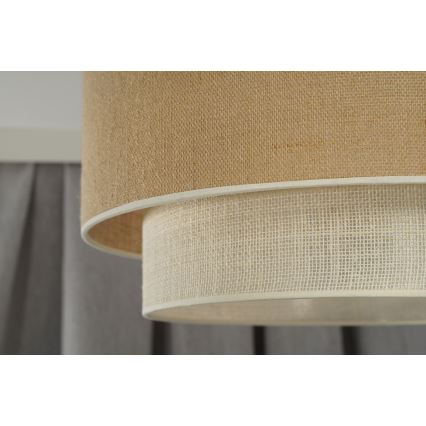 Duolla - Kattokruunu johdossa YUTE BOHO 1xE27/15W/230V halkaisija 45 cm ruskea/kerma