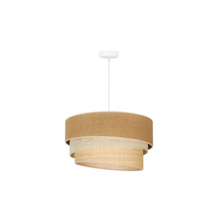 Duolla - Kattokruunu johdossa YUTE TRIO 1xE27/15W/230V halkaisija 45 cm ruskea/harmaa/beige