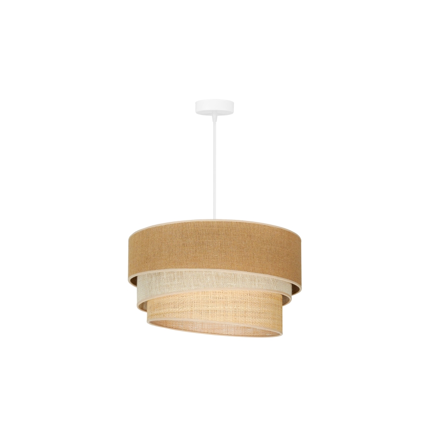 Duolla - Kattokruunu johdossa YUTE TRIO 1xE27/15W/230V halkaisija 45 cm ruskea/harmaa/beige