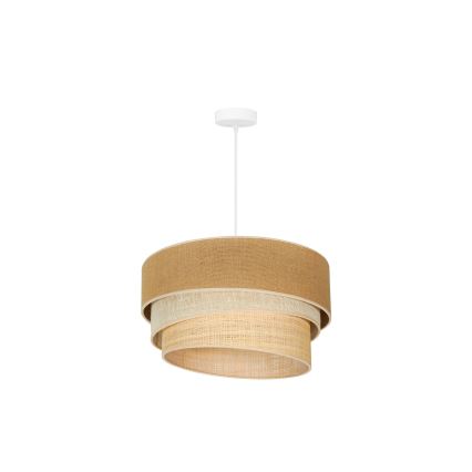 Duolla - Kattokruunu johdossa YUTE TRIO 1xE27/15W/230V halkaisija 45 cm ruskea/harmaa/beige