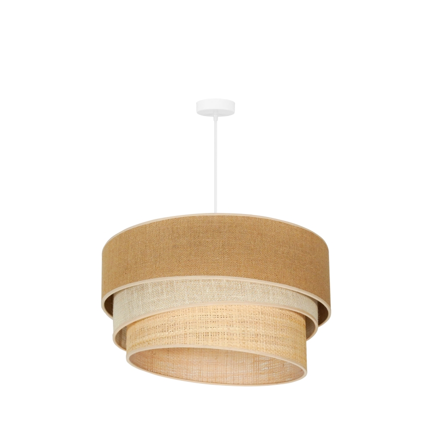 Duolla - Kattokruunu johdossa YUTE TRIO 3xE27/15W/230V halkaisija 60 cm ruskea/harmaa/beige