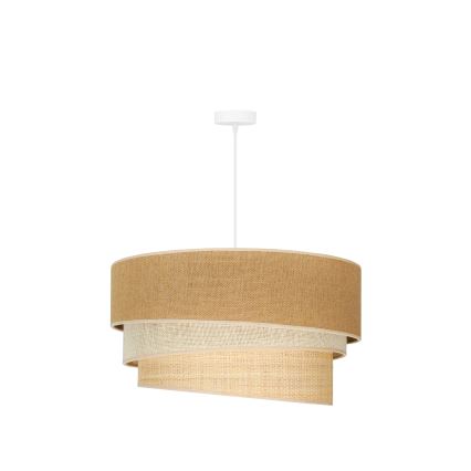 Duolla - Kattokruunu johdossa YUTE TRIO 3xE27/15W/230V halkaisija 60 cm ruskea/harmaa/beige