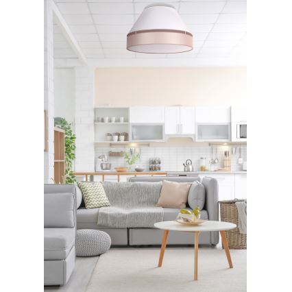 Duolla - Kattovalaisin AVIGNON 1xE27/15W/230V d. 50 cm valkoinen/beige