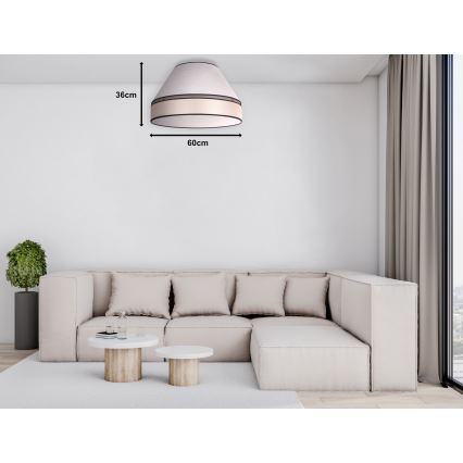 Duolla - Kattovalaisin AVIGNON 3xE27/15W/230V d. 60 cm beige