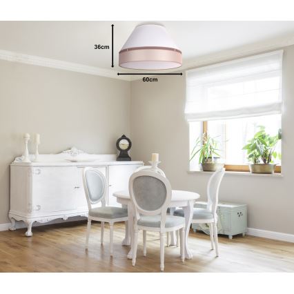 Duolla - Kattovalaisin AVIGNON 3xE27/15W/230V d. 60 cm valkoinen/beige