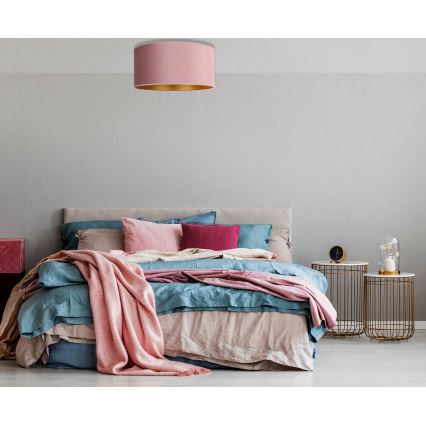 Duolla - Kattovalaisin ROLLER 3xE27/15W/230V d. 60 cm pinkki/kulta