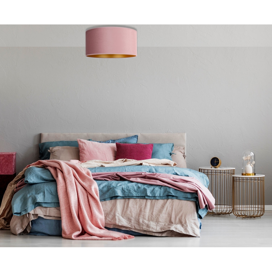 Duolla - Kattovalaisin ROLLER 3xE27/15W/230V d. 60 cm pinkki/kulta