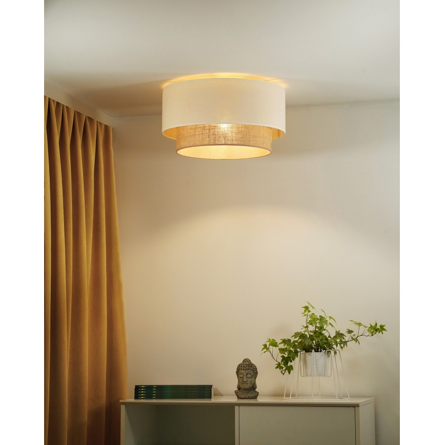 Duolla - Kattovalo BOHO 1xE27/15W/230V d. 45 cm beige/ruskea