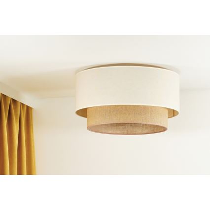 Duolla - Kattovalo BOHO 1xE27/15W/230V d. 45 cm beige/ruskea