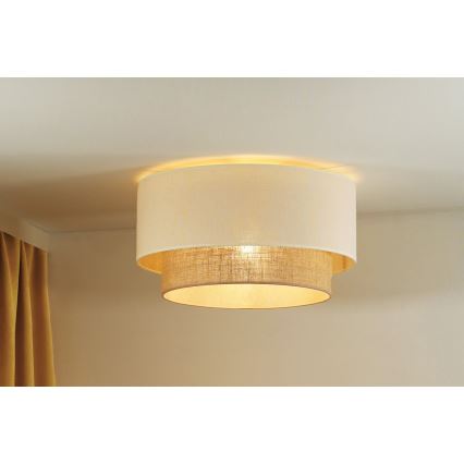Duolla - Kattovalo BOHO 1xE27/15W/230V d. 45 cm beige/ruskea