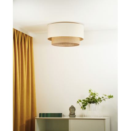 Duolla - Kattovalo BOHO 1xE27/15W/230V d. 45 cm beige/ruskea