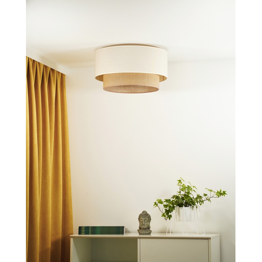 Duolla - Kattovalo BOHO 1xE27/15W/230V d. 45 cm beige/ruskea