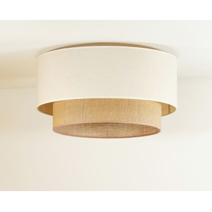 Duolla - Kattovalo BOHO 1xE27/15W/230V d. 45 cm beige/ruskea