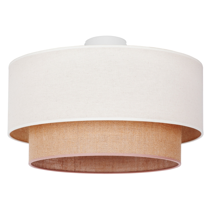 Duolla - Kattovalo BOHO 1xE27/15W/230V d. 45 cm beige/ruskea