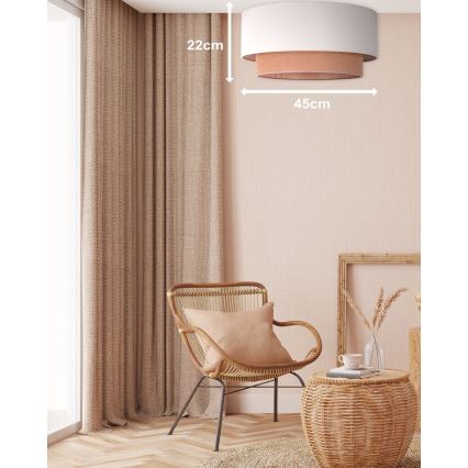 Duolla - Kattovalo BOHO 1xE27/15W/230V d. 45 cm beige/ruskea