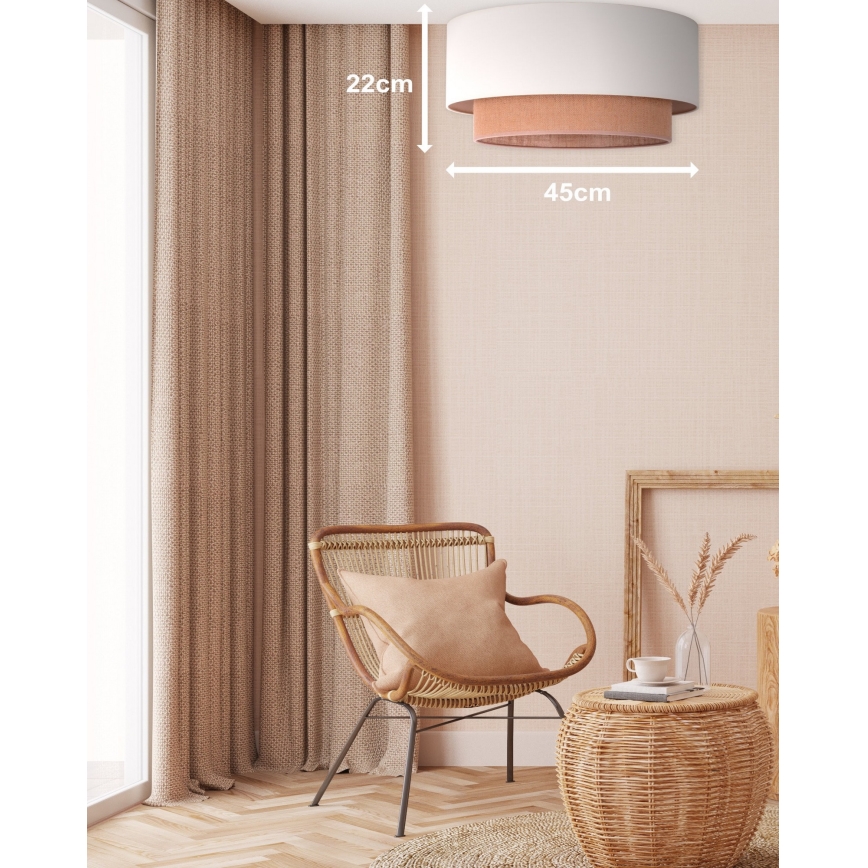 Duolla - Kattovalo BOHO 1xE27/15W/230V d. 45 cm beige/ruskea
