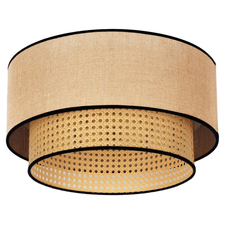 Duolla - Kattovalo BOHO 1xE27/15W/230V halkaisija 45 cm beige/rottinki