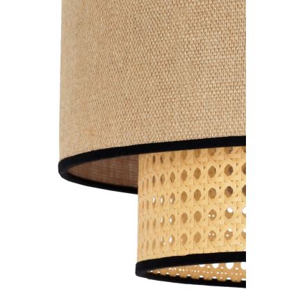 Duolla - Kattovalo BOHO 1xE27/15W/230V halkaisija 45 cm beige/rottinki