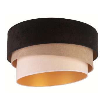 Duolla - Kattovalo DEVON 1xE27/40W/230V halkaisija 45 cm musta/beige