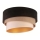 Duolla - Kattovalo DEVON 1xE27/40W/230V halkaisija 45 cm musta/beige