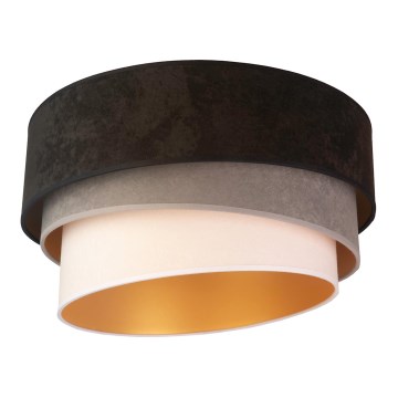 Duolla - Kattovalo DEVON 1xE27/40W/230V halkaisija 45 cm musta/harmaa/beige