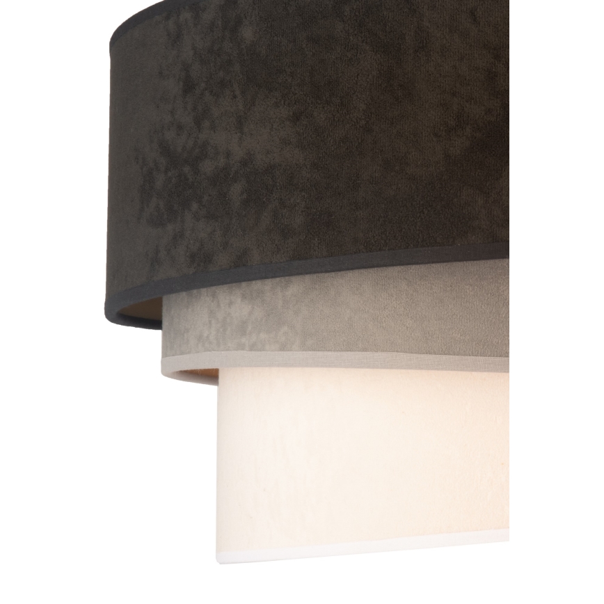 Duolla - Kattovalo DEVON 1xE27/40W/230V halkaisija 45 cm musta/harmaa/beige