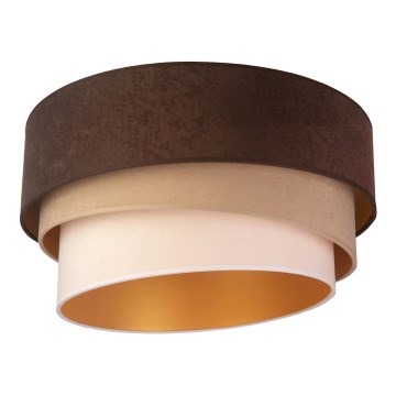 Duolla - Kattovalo DEVON 1xE27/40W/230V halkaisija 45 cm ruskea/beige