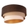Duolla - Kattovalo DEVON 1xE27/40W/230V halkaisija 45 cm ruskea/beige