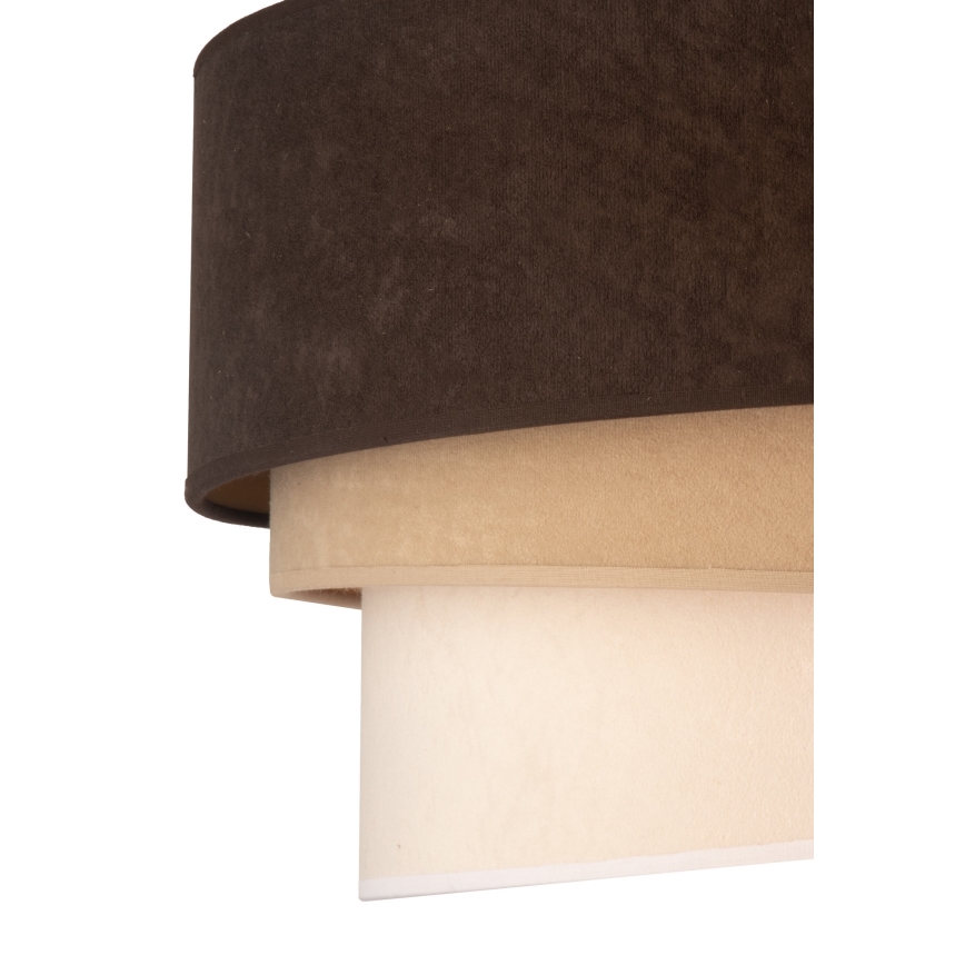 Duolla - Kattovalo DEVON 1xE27/40W/230V halkaisija 45 cm ruskea/beige