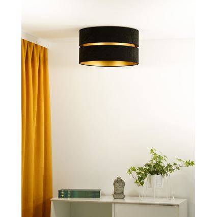 Duolla - Kattovalo DUO 1xE27/40W/230V halkaisija 40 cm musta/kulta