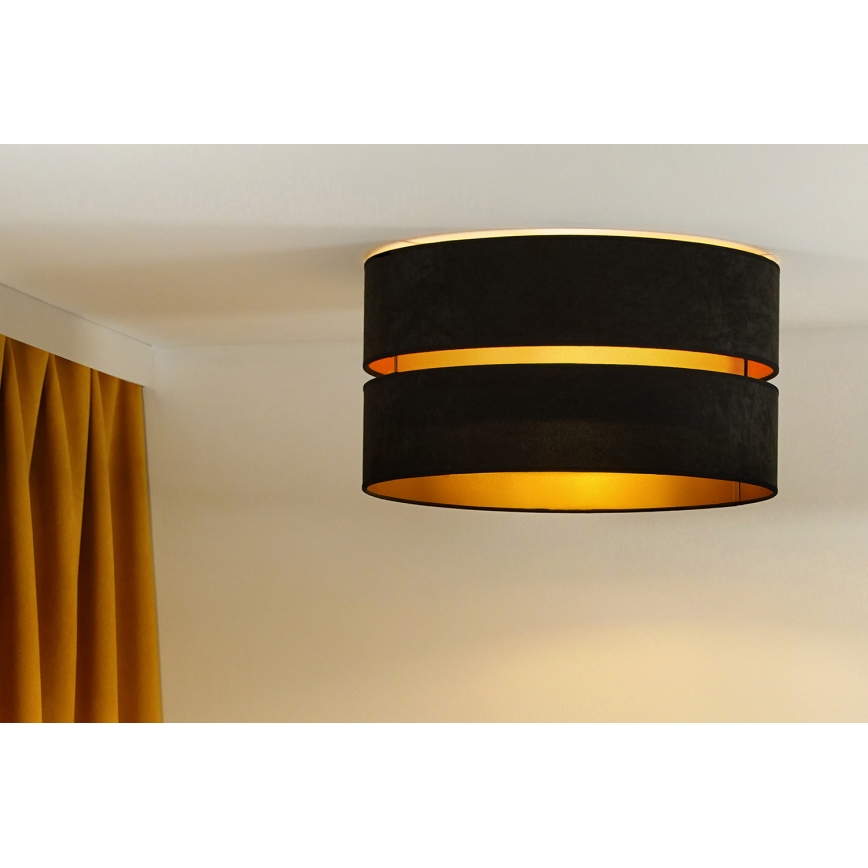 Duolla - Kattovalo DUO 1xE27/40W/230V halkaisija 40 cm musta/kulta