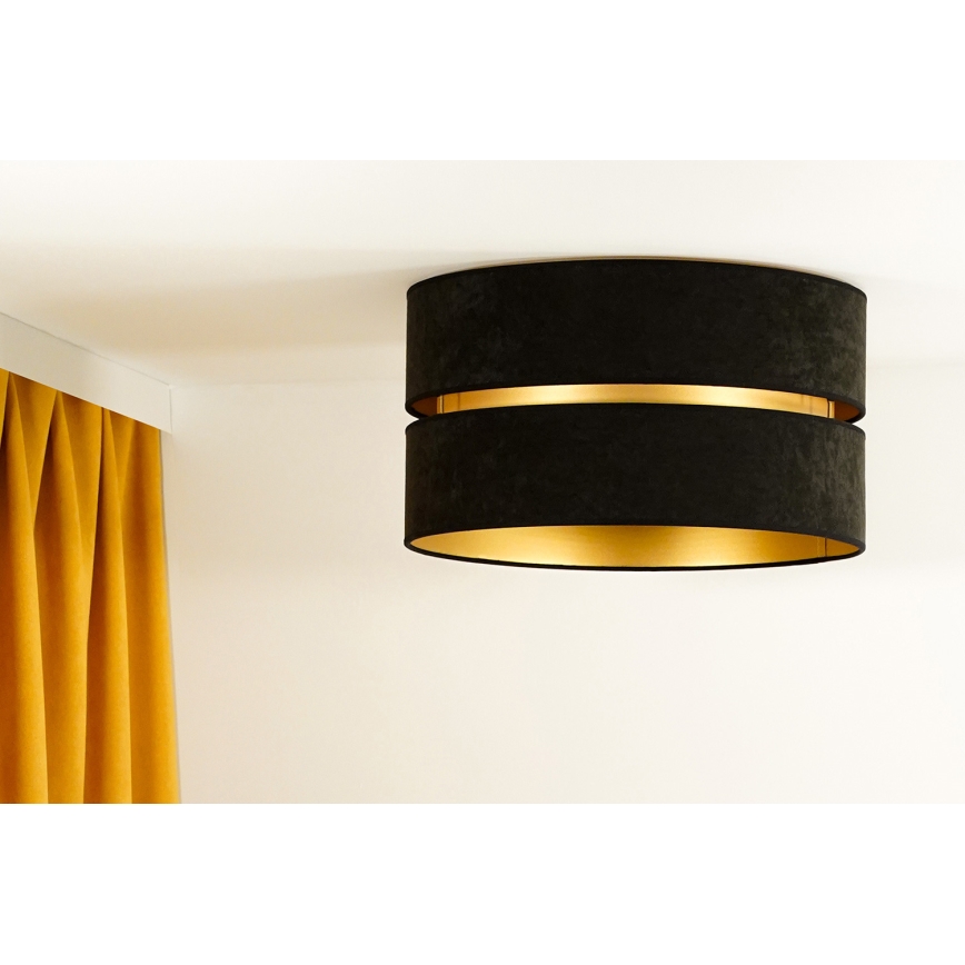 Duolla - Kattovalo DUO 1xE27/40W/230V halkaisija 40 cm musta/kulta