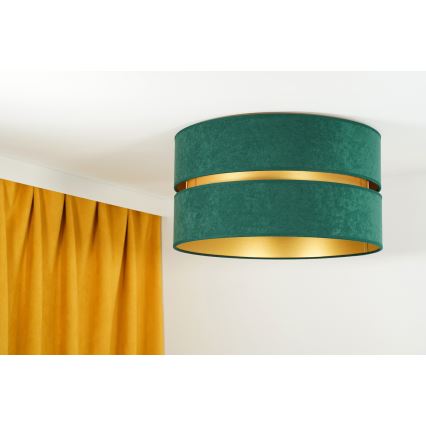 Duolla - Kattovalo DUO 1xE27/40W/230V halkaisija 40 cm vihreä/kulta