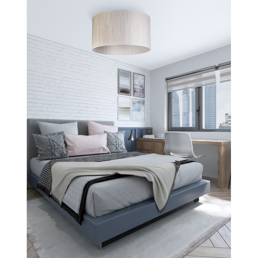Duolla - Kattovalo ESSEX 1xE27/40W/230V halkaisija 45 cm hopea