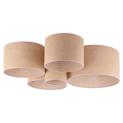 Duolla - Kattovalo ROLLER PENTO 5xE27/60W/230V beige