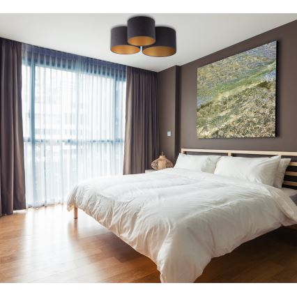 Duolla - Kattovalo ROLLER TRIO 3xE27/60W/230V antrasiitti