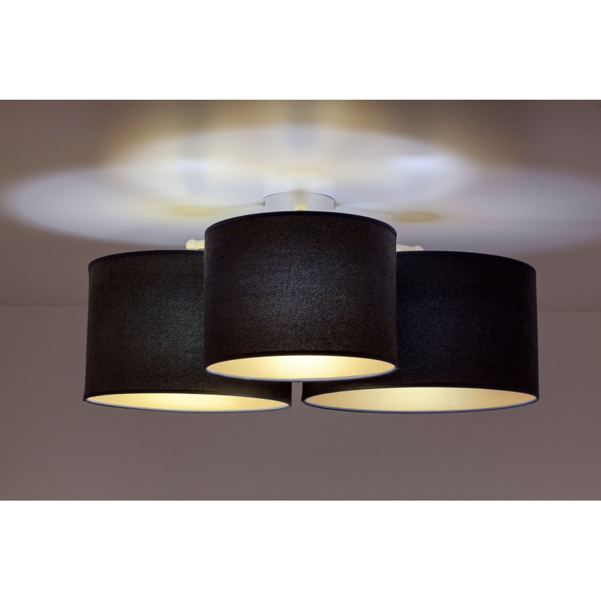 Duolla - Kattovalo ROLLER TRIO 3xE27/60W/230V antrasiitti