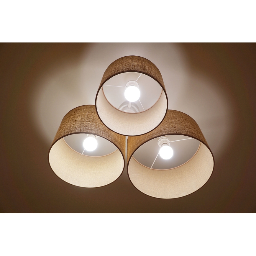 Duolla - Kattovalo ROLLER TRIO 3xE27/60W/230V beige