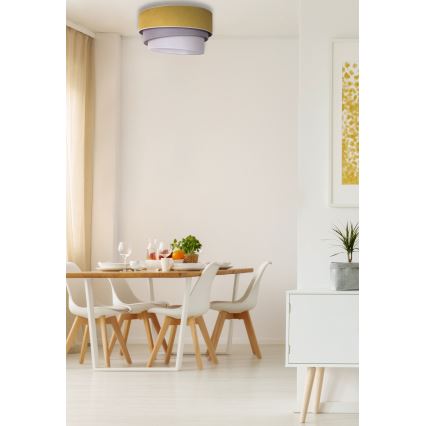 Duolla - Kattovalo TRIO 1xE27/15W/230V halk. 45 cm keltainen/harmaa/valkoinen