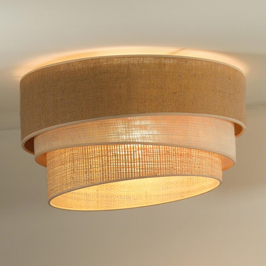 Duolla - Kattovalo YUTE TRIO 1xE27/15W/230V halkaisija 45 cm ruskea/harmaa/beige